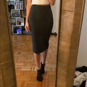 Dark gray pencil skirt